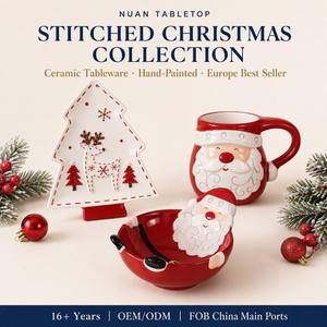 Juego de Vajilla Navideña de Cerámica, Tazón de Santa Claus, Taza de Reno, Taza para <span class=keywords><strong>Huevos</strong></span>, Plato con Diseño de Árbol, Colección Nórdica de Lujo para Venta <span class=keywords><strong>al</strong></span> por Mayor - Product Image 3