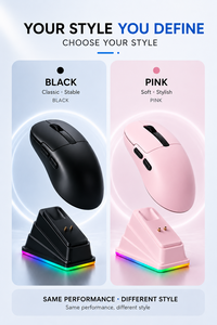 เมาส์เกมมิ่งไร้สาย RGB Backlit ชาร์จได้ ออกแบบตามหลักสรีรศาสตร์ 5 ปุ่ม สามโหมด เชื่อมต่อบลูทูธ สำหรับพีซีและแล็ปท็อป - Product Image 6