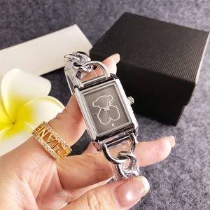 <span class=keywords><strong>Montre</strong></span> personnalisée haut de gamme, élégante et tendance, style coréen, avec chaîne épaisse argentée, cadran carré, <span class=keywords><strong>montre</strong></span> à quartz au design épuré - Product Image 2