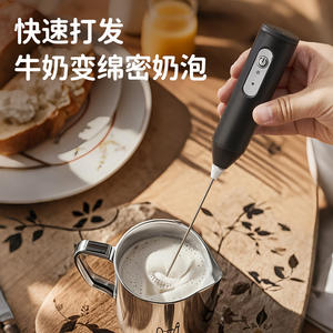 Mousseur à lait électrique portable Aca Home, en acier inoxydable, alimenté par piles, design moderne, pour café et crème fouettée - Product Image 1