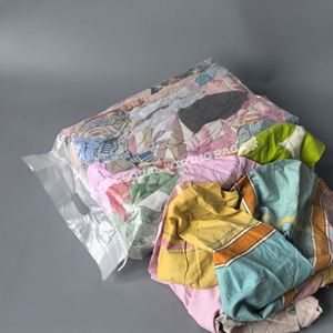 Trapos de Limpieza de Algodón 100% Reciclados de Colores Variados para Limpieza - Product Image 1