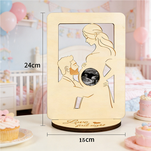 Regalos <span class=keywords><strong>para</strong></span> Futura Mamá, Marco <span class=keywords><strong>de</strong></span> Fotos <span class=keywords><strong>de</strong></span> Madera <span class=keywords><strong>para</strong></span> Ecografía y Sonograma con Opción <span class=keywords><strong>de</strong></span> Logotipo Personalizado <span class=keywords><strong>para</strong></span> Baby Shower - Product Image 3