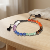 Pulsera de Ágata Clásica Aashim con 7 Chakras, Diseño Circular con Forma/Nuevo Patrón, Brazaletes de Moda Elegantes y con Estilo