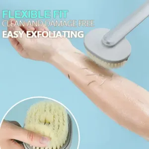 Brosse de bain liquide à long manche, éponge exfoliante pour le corps, masseur de douche, outil de soin de la peau entièrement naturel - Product Image 4