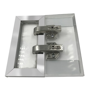 Bisagra de Aluminio con Amortiguación de 180 Grados para Puerta Empotrada y Bisagra de 90 Grados para Gabinete de Esquina - Para Uso en Baños, Cocinas, Salas de Estar y Hoteles - Product Image 1