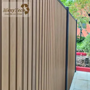UV resistente Inglaterra Casa Decorativa Superfície quintal impermeável wpc esgrima ao ar livre composto treliça Wood Grain esgrima