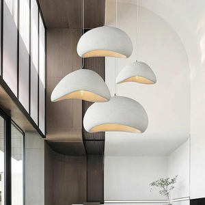 Wabi Sabi Plafondlamp Paddestoel Hanglamp Scandinavisch Minimalistisch <span class=keywords><strong>LED</strong></span> Organische Stenen Kap voor Woonkamer Eetkamer Slaapkamer - Product Image 2