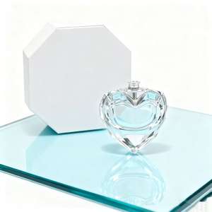 Lujo exquisito 50ml y 100mL botellas de perfume de vidrio en forma de corazón con caja de embalaje Almacenamiento de perfume de <span class=keywords><strong>moda</strong></span> - Product Image 2