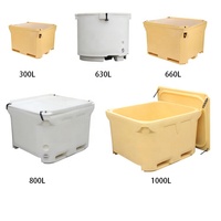MJW 800L Bac à palettes isotherme à double paroi en LLDPE, étanche, rotomoulé, boîte de conservation thermique pour aliments, pour le transport de fruits de mer
