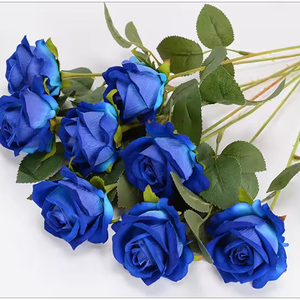 CM-TH738 בורגונדי עלה פרחים מלאכותיים קטיפה פרח יחיד לארועי חתונה קישוט מסיבה קישוט - Product Image 5