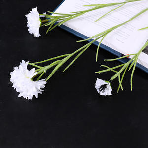 Fleur artificielle de <span class=keywords><strong>bleuet</strong></span> à 3 têtes, fausse fleur de bouton d'œillet - Product Image 3