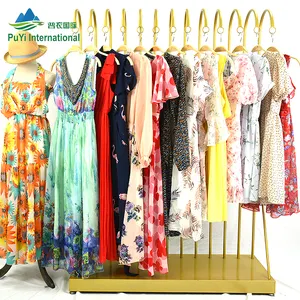 summer silk chiffon dress used clothing bales 100kg mixed type clothes garments bales in kenya