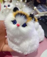 Jouet en peluche de chat de simulation avec le son, poupée animale de jouet pour enfants, décoration de chaton