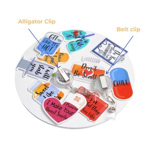 Bestom ที่ใส่กุญแจพยาบาลอะคริลิค & ม้วนป้ายหดได้อุปกรณ์เสริมสำหรับผู้ปฏิบัติงานด้านสุขภาพ - Product Image 3