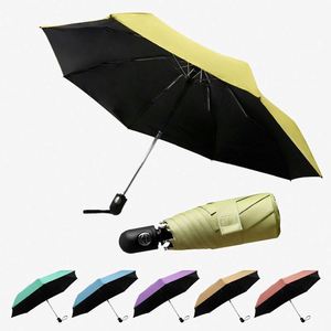 Best Selling Wholesale Portable Forward Automatic Handle 3 Fold Umbrella with logo - Product Image 2