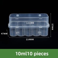 Boîtes de flacons de peptides cosmétiques en gros 3ml*24 Porte-flacons en plastique PP transparent imperméable avec impression sérigraphique