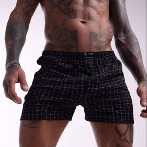 Calzoncillos Bóxer de Algodón con Estampado Negro para Hombre, Ropa Interior Transpirable, Suave y Cómoda, Cintura Elástica, Proveedor al por Mayor - Product Image 1
