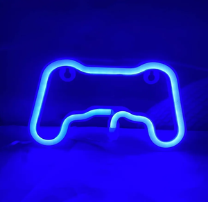 SALES1 Bleu Jeu Forme Suspendue Usb Batterie Alimenté Néon Veilleuse Gamepad Néon - Product Image 1