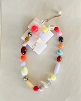 Collares de Moda con Cuentas Grandes y Redondas, Estilo Exagerado, Joyería de Acero Inoxidable Impermeable para Mujer