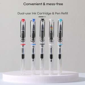 Penna Stilografica Trasparente in Plastica con Logo Personalizzato, <span class=keywords><strong>Pennino</strong></span> M, <span class=keywords><strong>Inchiostro</strong></span> Visibile <span class=keywords><strong>per</strong></span> Studenti, Scuola, Ufficio, Forniture <span class=keywords><strong>per</strong></span> Scrittura - Product Image 3