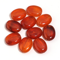 Manik-manik Akrilik Oval Pipih Grosir 15x19mm Dua Warna Motif Marmer Berawan untuk Pembuatan Perhiasan Kalung Pakaian DIY