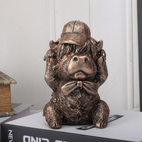 Statue de vache des Highlands en résine bronze vintage - Décoration de maison de style européen - Cadeau