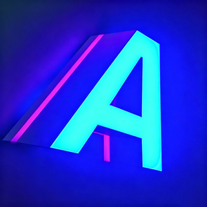 Letrero LED Acrílico Iluminado con Letras del Alfabeto, Decoración de Pared 3D Multicolor, Luz LED de 6000K con Efecto Constante - Product Image 3