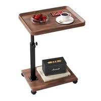 Canapé de salon mobile avec roulettes, petite table d'appoint, petite table basse relevable, table basse d'angle créative et simple