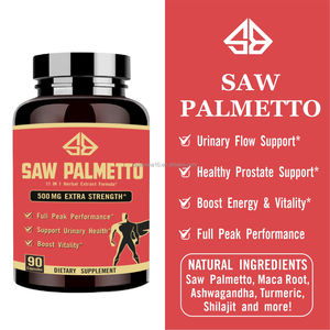 Suplemento Extra Fuerte de Saw Palmetto, Ashwagandha y Té Verde para la Salud de la Próstata, Aumenta la Vitalidad y el Rendimiento, 60 Cápsulas - Product Image 4