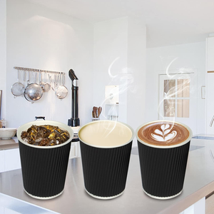Vendita calda personalizzato usa e getta 12 <span class=keywords><strong>Oz.</strong></span> Tazze di carta caffè a doppia parete con coperchi eco scatole di carta per tazza di caffè caldo - Product Image 3