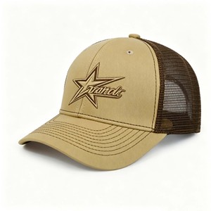 Casquette de camionneur brodée sur mesure de haute qualité avec logo personnalisé, casquette à 6 panneaux pour usage extérieur, tissu courant - Product Image 1
