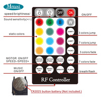Moteur lumineux Mayki RGB blanc 16W avec contrôle par application, contrôle musical et télécommande RF pour éclairage d'ambiance Rolls Royce