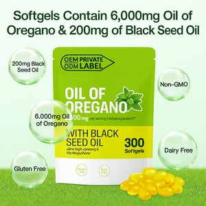 <span class=keywords><strong>Private</strong></span> <span class=keywords><strong>Label</strong></span> Bio-Oreganoöl mit Schwarzkümmelöl-Kapseln zur Unterstützung des Immunsystems, Oreganoöl-Weichkapseln - Product Image 5