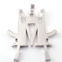Pendentif Dernière Cène Style Hip Hop Pendentif Lettre Moissanite en Argent Sterling 925 avec Pendentifs Glacés Design Dos Lisse pour Hommes