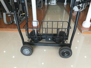Wholesale Custom Push Pull Sled Cart With Basket 8‑Gear Resistance Adjustable Home Gym Outdoor Grass <b>Strength</b> <b>Training</b> Equipment - Product Image 4