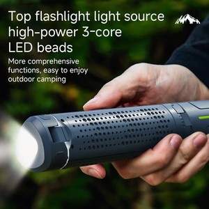Linterna LED portátil para acampar, soporte telescópico plegable, luz de emergencia magnética impermeable, lámpara para exteriores recargable por USB - Product Image 2