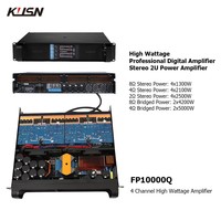 Amplificateur Numérique FP10000Q 10000W RMS 4x1350W PFC DSP 4 Canaux Stable 2 Ohms, Ampli de Puissance Élevée pour Line Array et Subwoofer