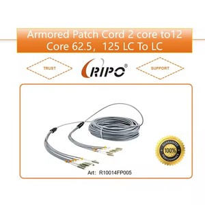 สายแพตช์ไฟเบอร์มัลติโหมด LC-LC 2-12แกน62.5/125um หุ้มเกราะทองแดงเกรดอุตสาหกรรมสำหรับการเดินสายศูนย์ข้อมูลกลางแจ้ง - Product Image 4