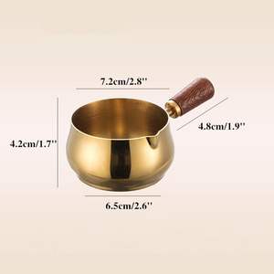 ถ้วยตวงเอสเพรสโซ่ ถ้วยกาแฟเอสเพรสโซ่พร้อมด้ามจับไม้และปากทรงตัววีสำหรับทำซอส รีฮีตซุป รีฮีตนม - Product Image 3