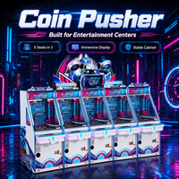 Pousse-pièces original à vendre pour centres de divertissement familial (FEC), intégré dans un cabinet d'arcade, avec garantie d'un an et vente mondiale de machines d'arcade.