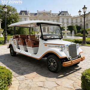 Voiture de golf électrique vintage à moteur 5KW, 4 roues, alimentée au lithium, pour le tourisme, avec garantie de 2 ans, fournie directement par l'usine - Product Image 5