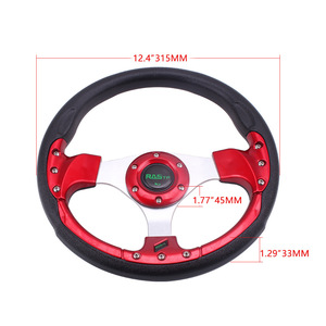 Volant de course Ras Tp Racing 13 pouces en PU, 3 branches, pour voiture et karting - Product Image 4