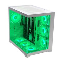 Pcooling Wholesale White Pc Case Chassis M-ATX Gaming CPU Cabinet USB3.0 Gaming Computer Cases Towers With Rgb Fan Water Cooling