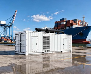Générateur diesel conteneurisé de 40 pieds HQ |   Alimentation de secours industrielle à faible bruit et à déploiement rapide, certifiée CE - Product Image 1