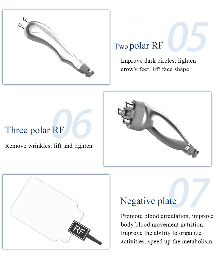 Rf Vacuum Cavitation Portable Slimming Machine Breast Enlargement Cavitation Radio Frequency Three polar Facial  Corporal