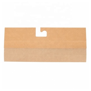Perchas <span class=keywords><strong>de</strong></span> tela con tarjeta <span class=keywords><strong>de</strong></span> cartón rectangular para exhibición, organizador con logo personalizado, proveedor al por mayor, Cintres en Tissu Sur Mesure - Product Image 3