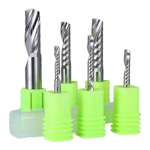 HOZLY 3Aシングルフルートアップカットフライス盤カーバイドエンドミル切削工具スパイラルルータービット<span class=keywords><strong>CNC</strong></span>工具 - Product Image 1