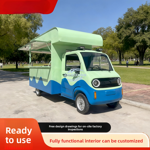 Carrito de Comida, Carrito de Comida de Cuatro Ruedas, Carrito Móvil para Desayunos, Puesto Comercial para Mercado Callejero, Puesto Móvil Dedicado a la Venta Ambulante - Product Image 5