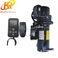 Chauffe-eau de stationnement diesel OkyRie 15KW 12V 24V, préchauffeur de liquide de refroidissement moteur avec télécommande LCD pour camion, camping-car, bateau - Vente directe usine