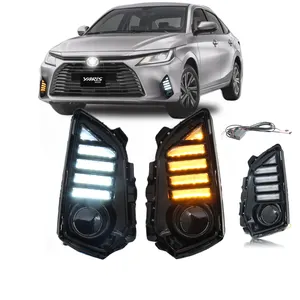 WINAUTO מכירה לוהטת Led בשעות היום ריצה פגוש קדמי ערפל אור עבור טויוטה יאריס Vios 2022-2023 drl עם איתות